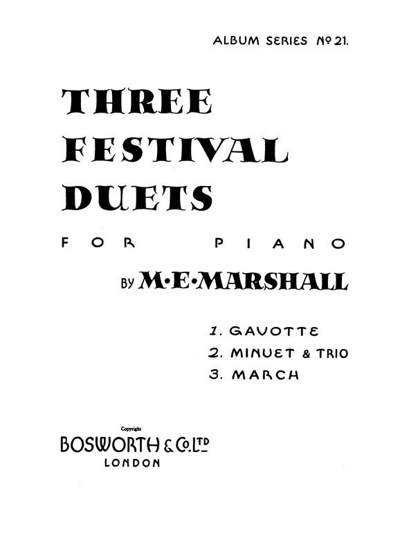 Marshall, Me Three Festival Duets